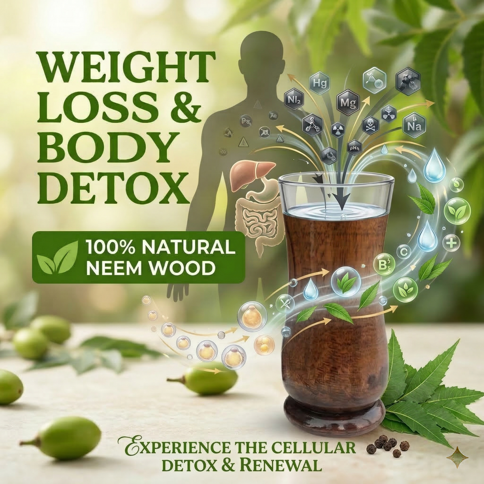 Neem Wooden Glass โ Natural Weight Loss & Body Detox
