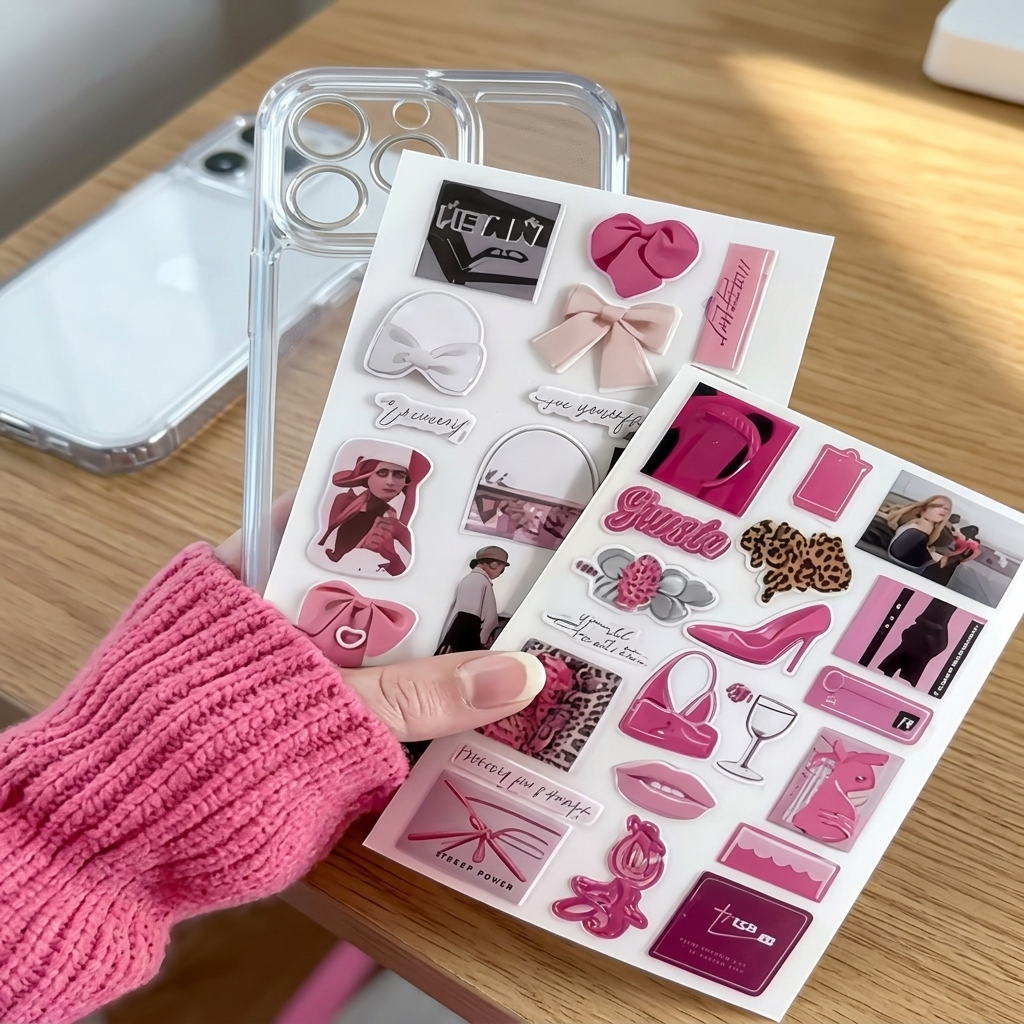Trendy 3D Phone Sticker Kit ๐ฑโจ๐ค