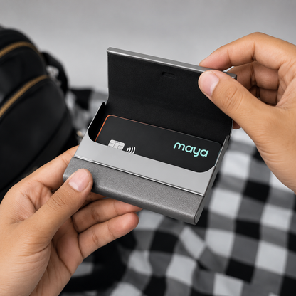 Personalized Magnetic Wallet & Card Holder 🖤