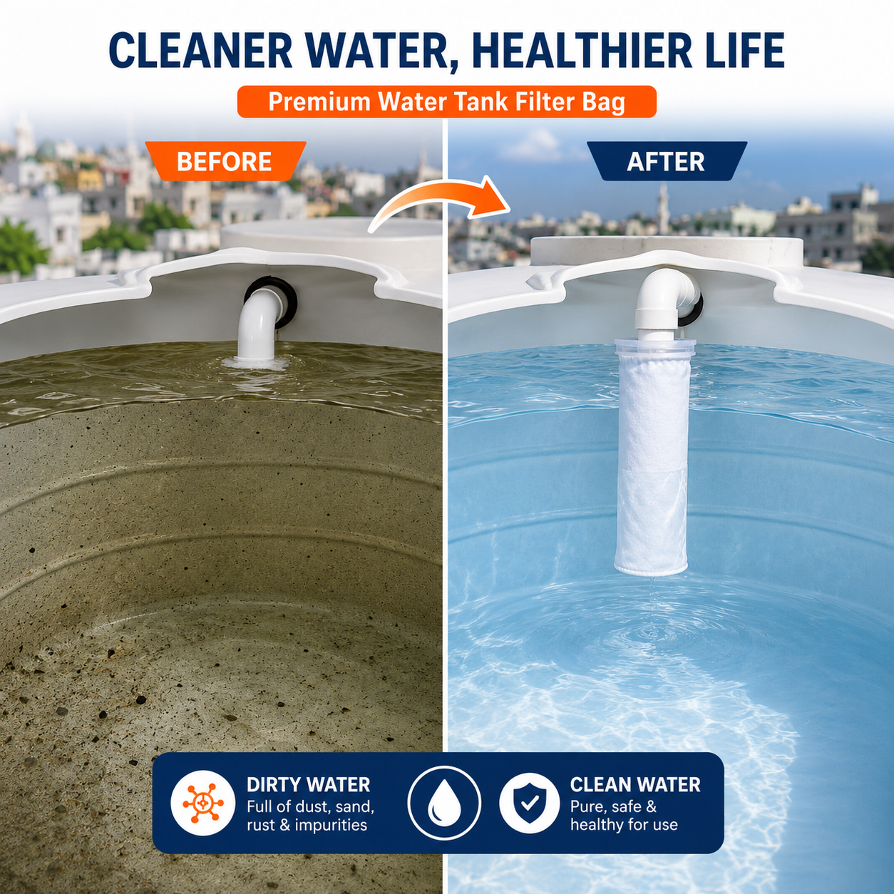 Premium CleanFlow Water Filter Bag