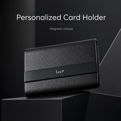 Personalized Magnetic Wallet & Card Holder 🖤