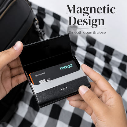 Personalized Magnetic Wallet & Card Holder 🖤
