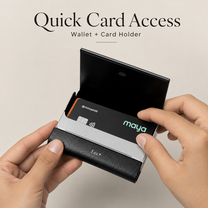 Personalized Magnetic Wallet & Card Holder 🖤