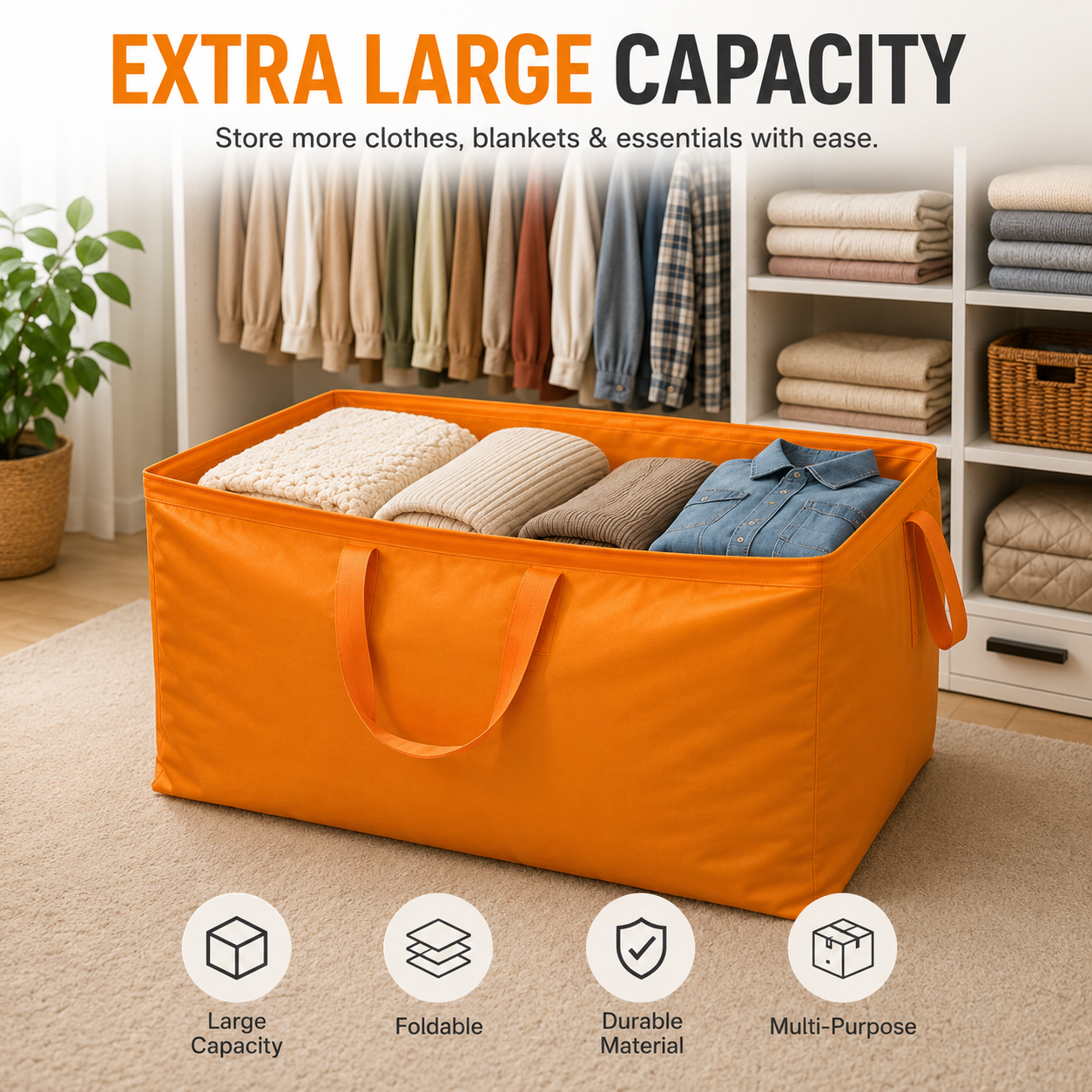 StoreMax Foldable Bag Space Saving Organizer for Home