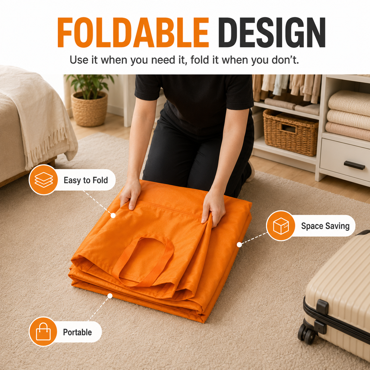 StoreMax Foldable Bag Space Saving Organizer for Home