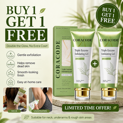Coracode Triple Enzyme Exfoliating Gel with Green Tea (Buy 1 Get 1 Free)