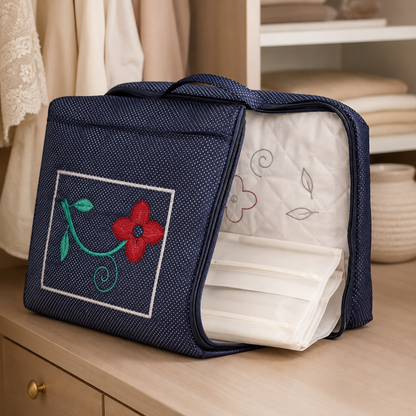 Floral Clothes Storage Organizer