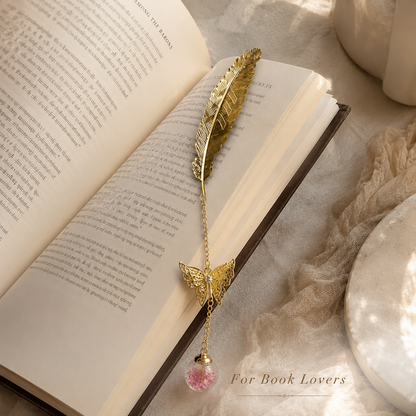 Imperial Gold Metal Feather Bookmark