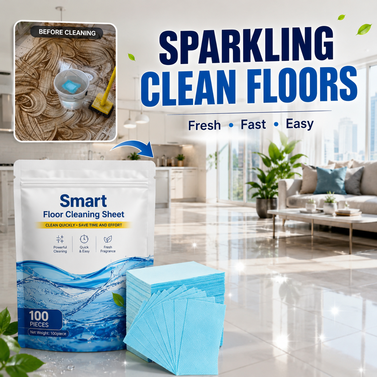 Smart Floor Cleaning Sheets
