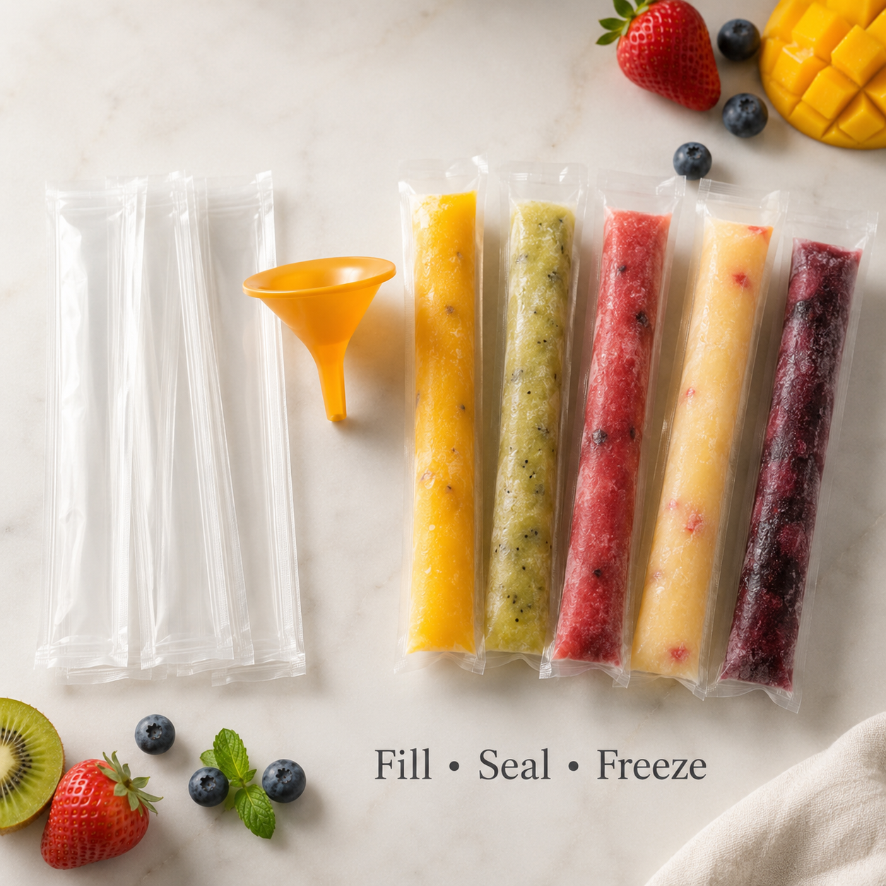 Reusable Nostalgic Ice Pop Maker Bag