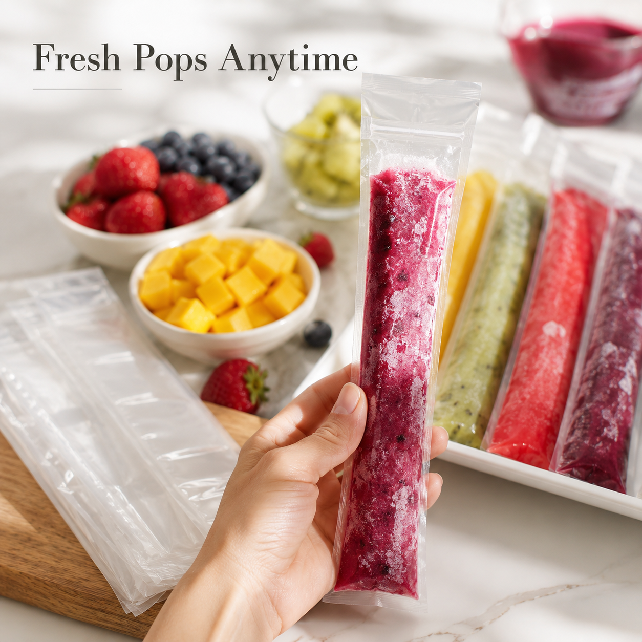 Reusable Nostalgic Ice Pop Maker Bag