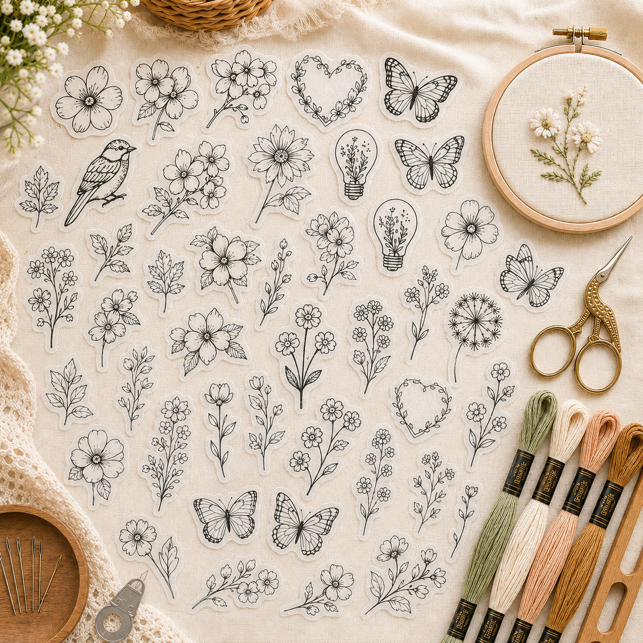 Stick & Stitch Embroidery Guide Patches ( Water Soluble )