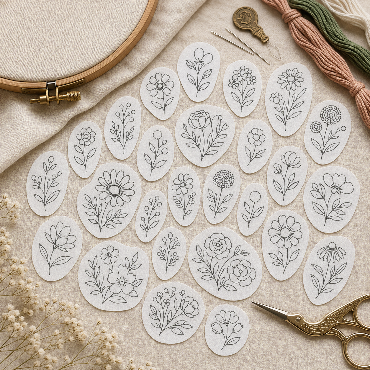Stick & Stitch Embroidery Guide Patches ( Water Soluble )