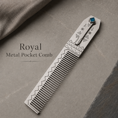 Royal Metal Luxury Pocket Comb - StainLess