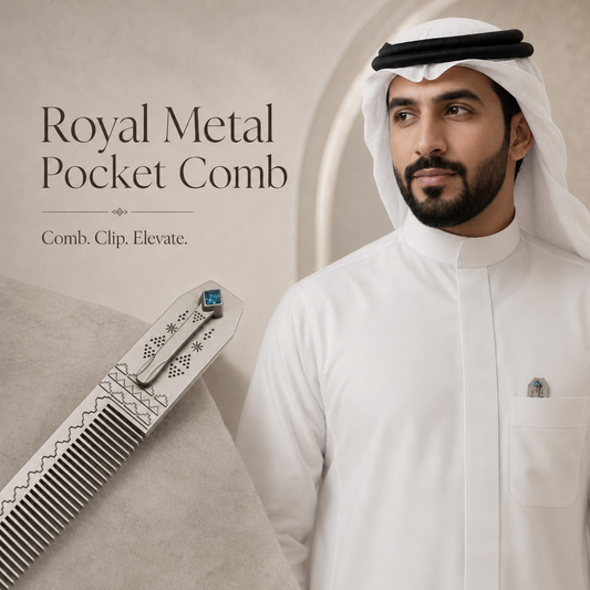 Royal Metal Luxury Pocket Comb - StainLess