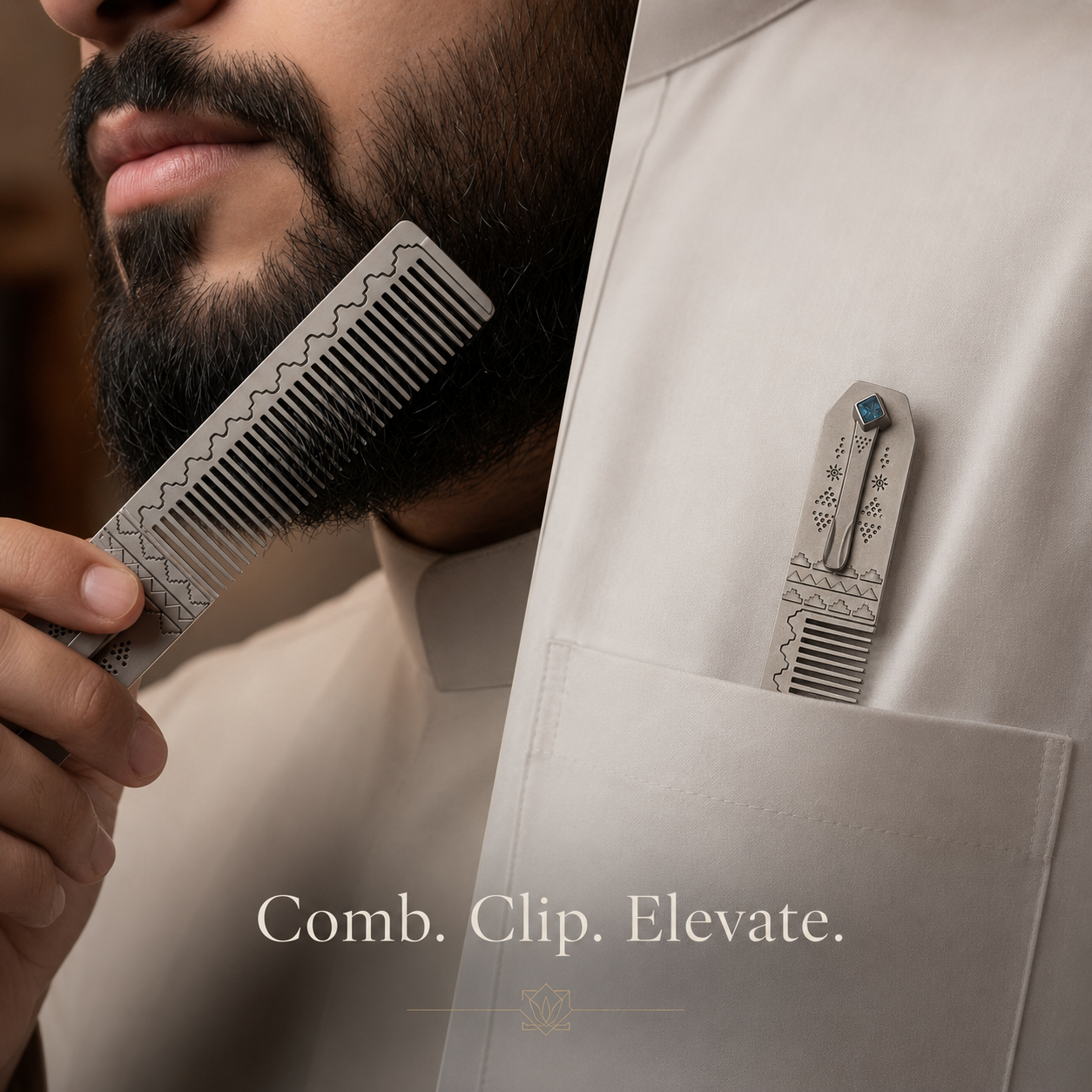 Royal Metal Luxury Pocket Comb - StainLess