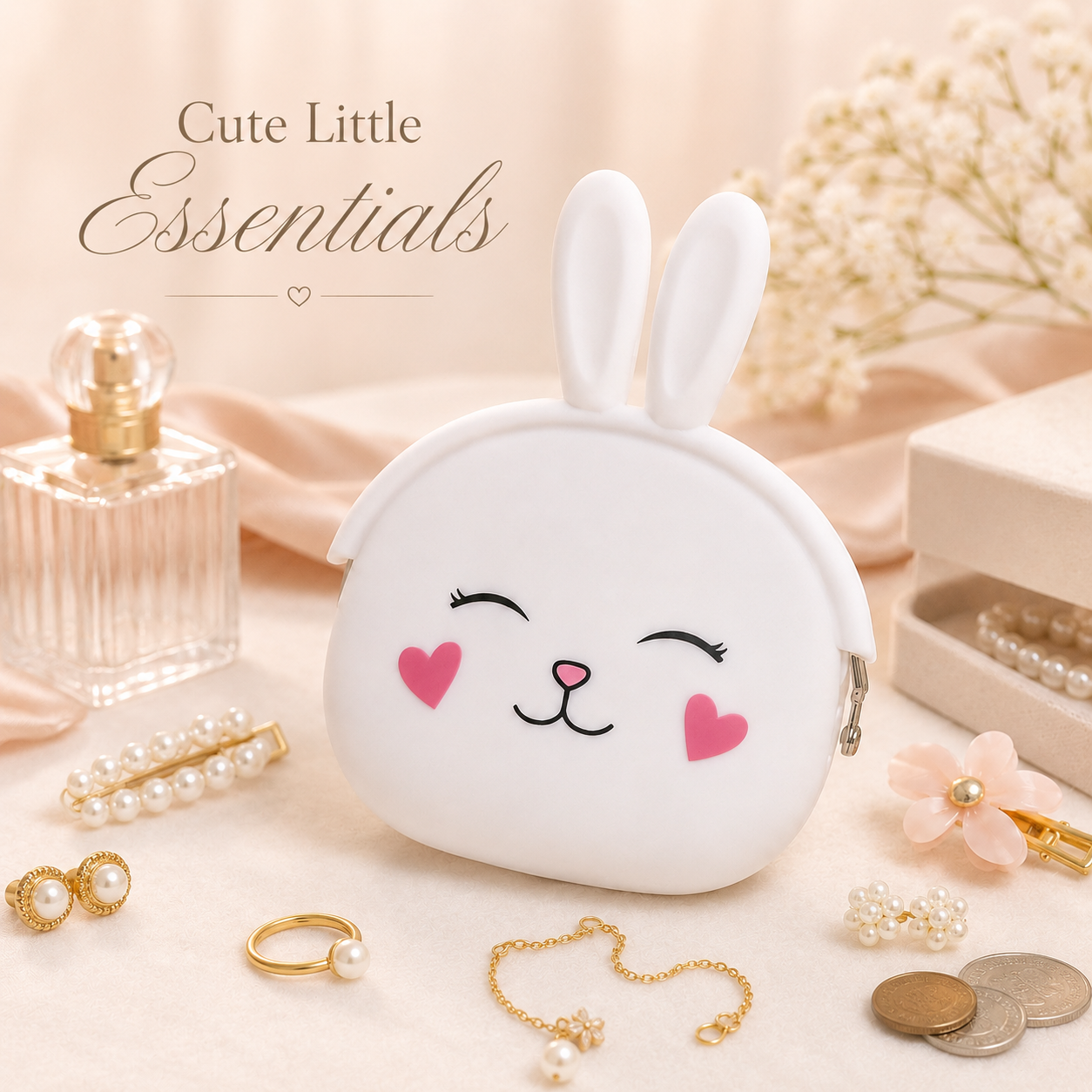 Mini Bunny Cute Accessory Pouch