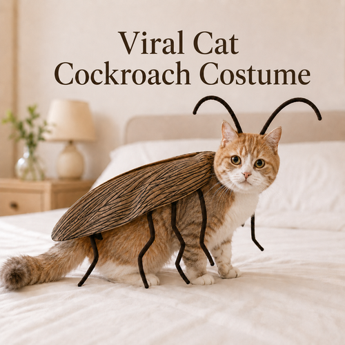 Viral Cat Cockroach Costume