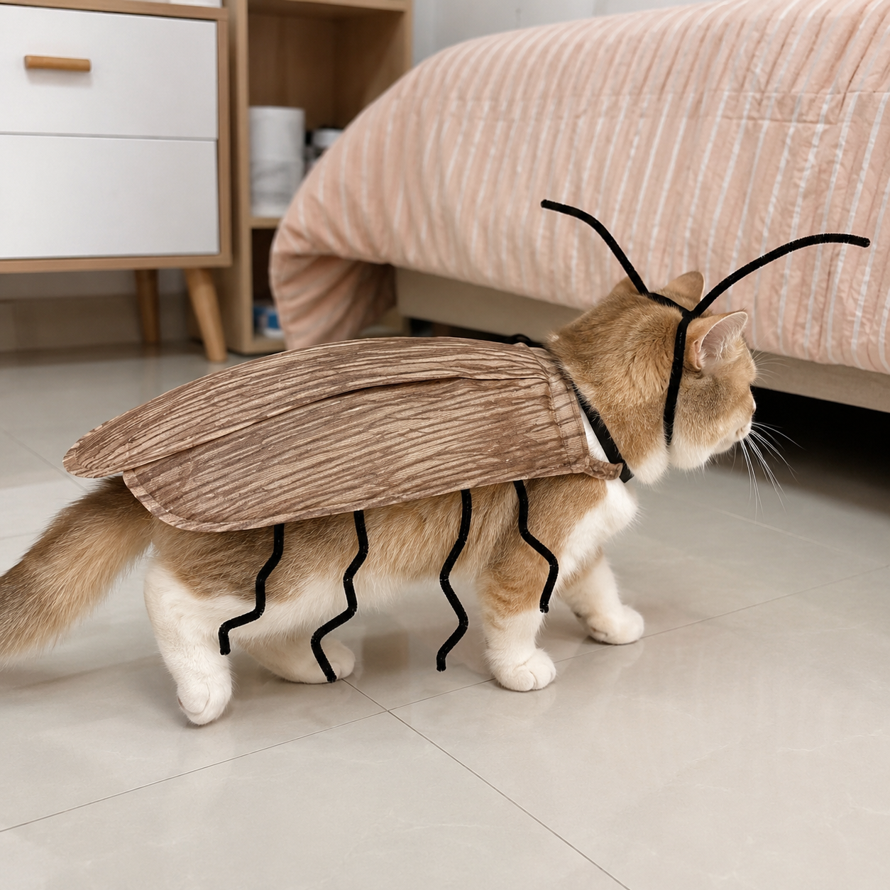 Viral Cat Cockroach Costume