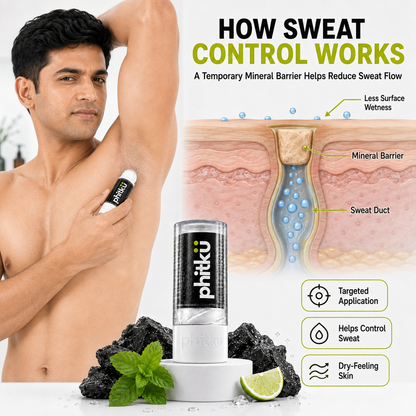Sweat Control & Fresh Fragrance Mineral Roller – For Dry, Odour-Free Underarms