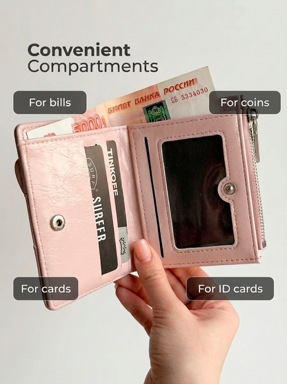 Lace-Up Compact Mini Wallet 🎀