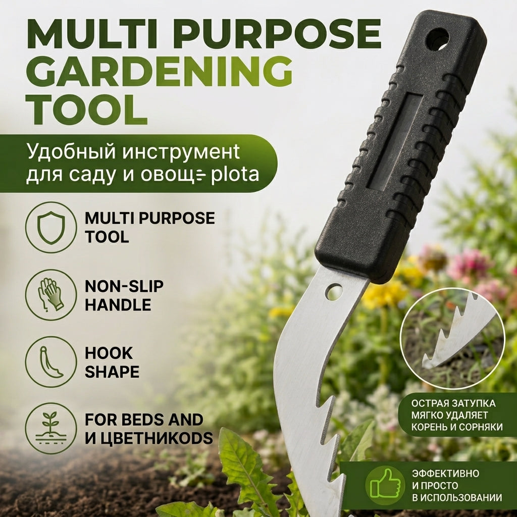 Multi-Use Garden Weeding, Grafting & Branch Cutting Tool
