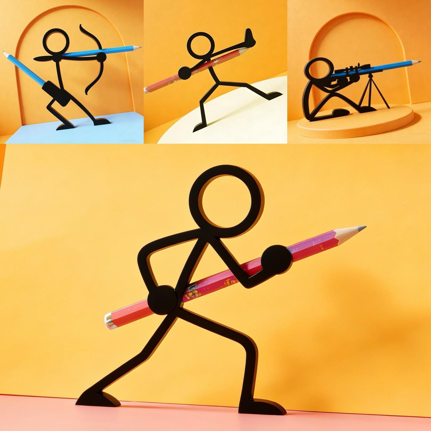Action Stickman Pen Holder