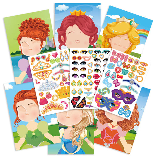 Princess Make a Face Book Sticker Art