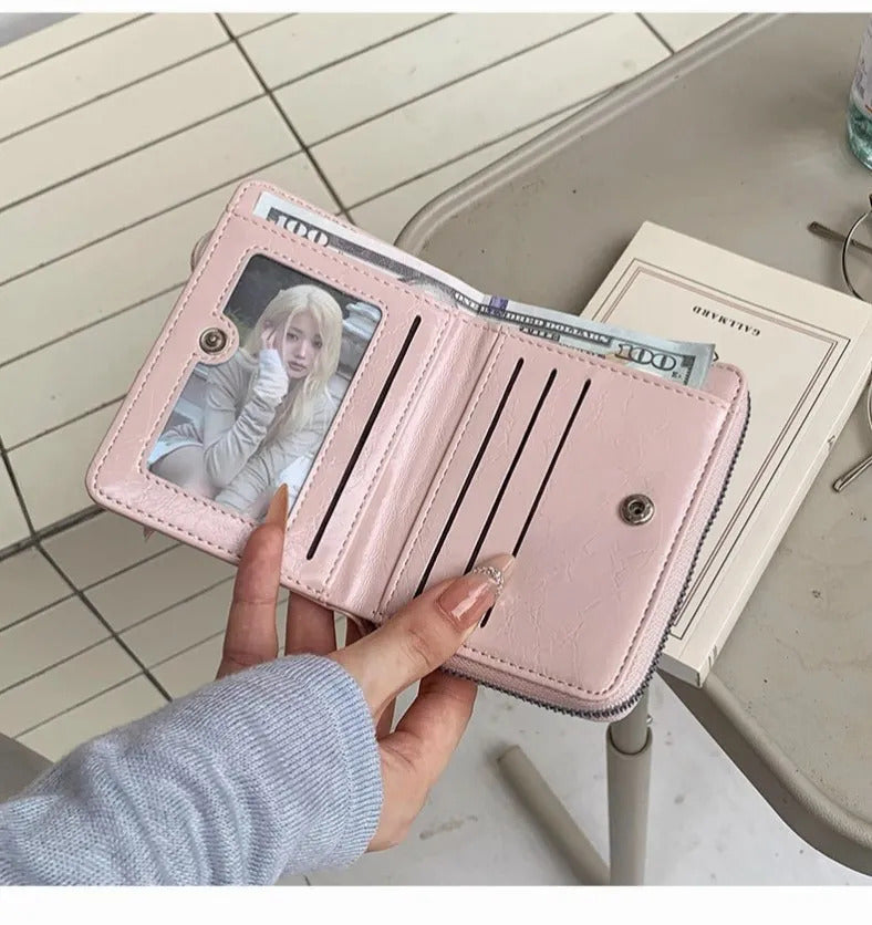 Lace-Up Compact Mini Wallet 🎀