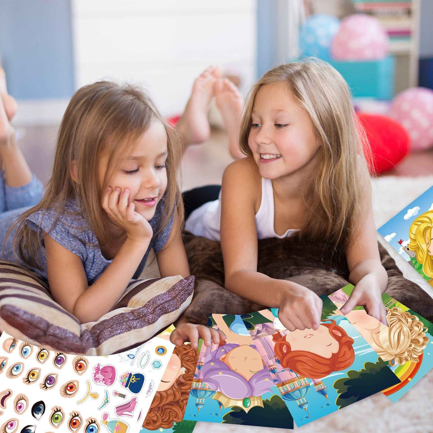 Princess Make a Face Book Sticker Art