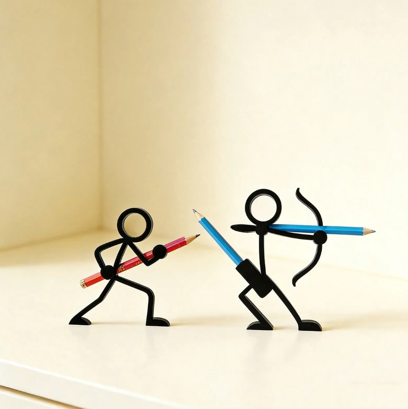 Action Stickman Pen Holder