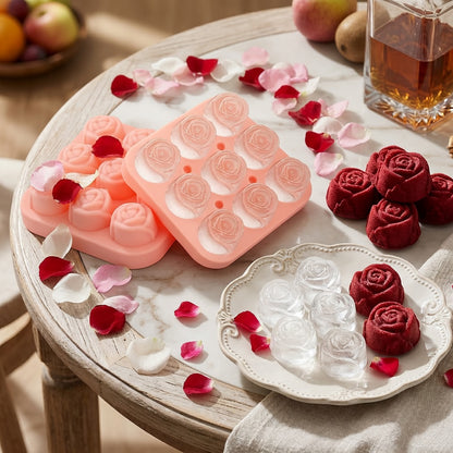 Elegant Rose Silicone Ice Mold
