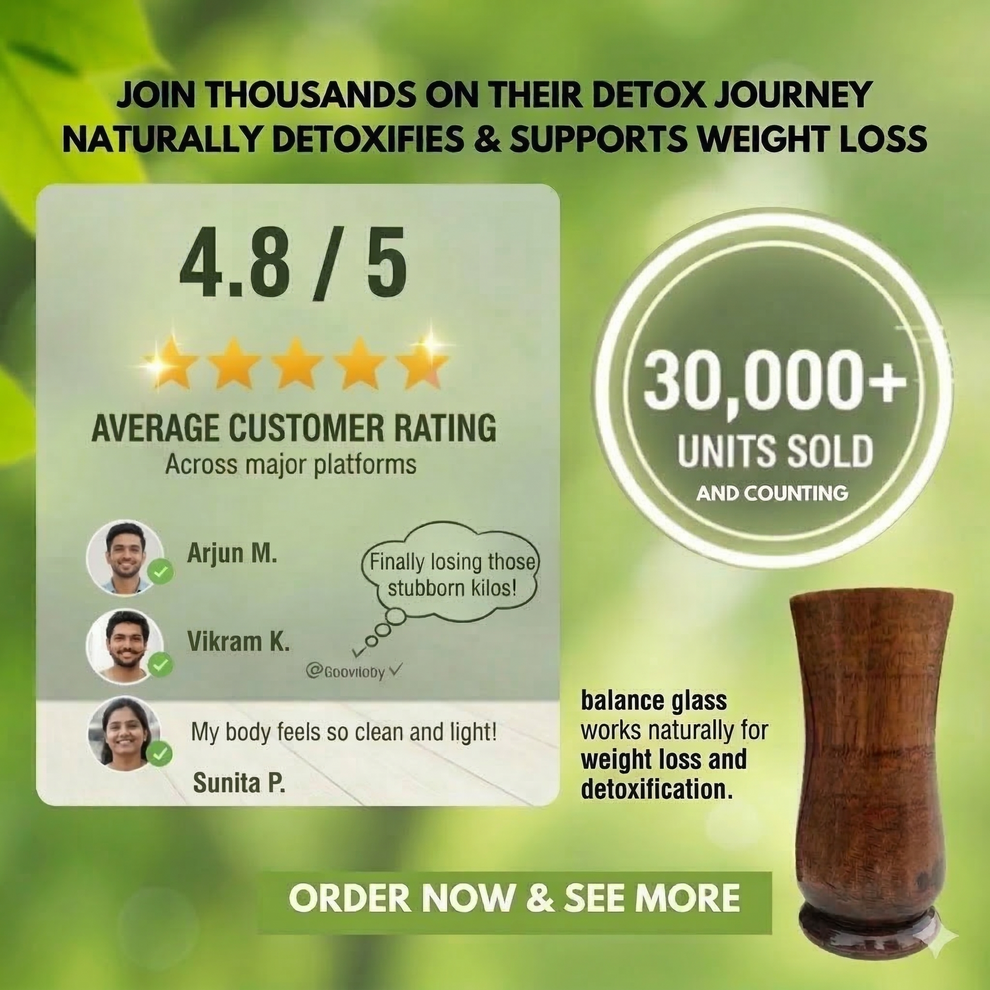 Neem Wooden Glass — Natural Weight Loss & Body Detox