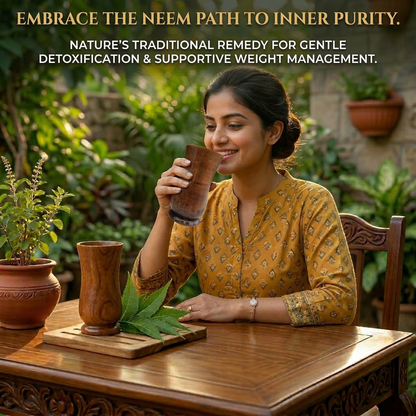 Neem Wooden Glass — Natural Weight Loss & Body Detox